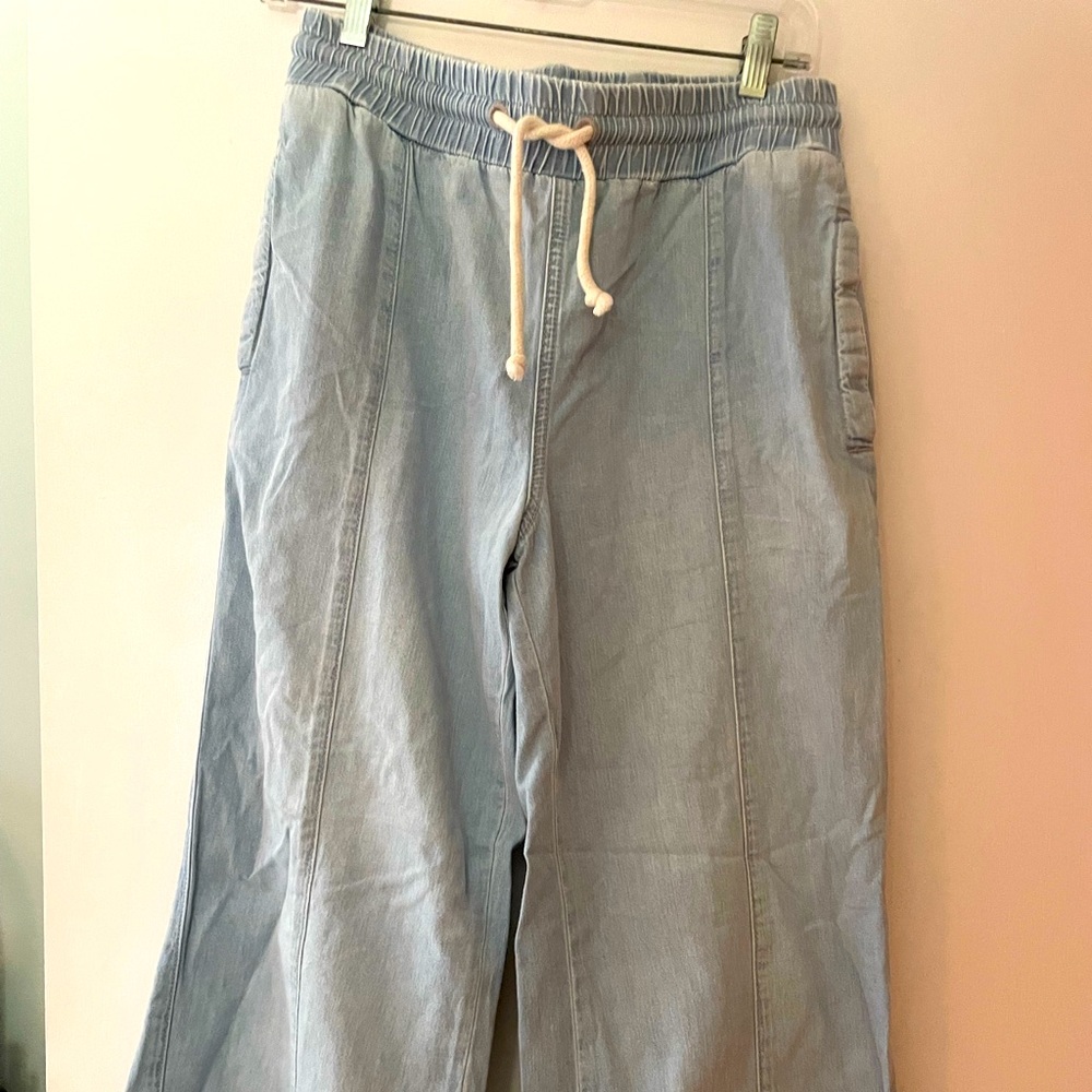 Free People Chambray draw string pants